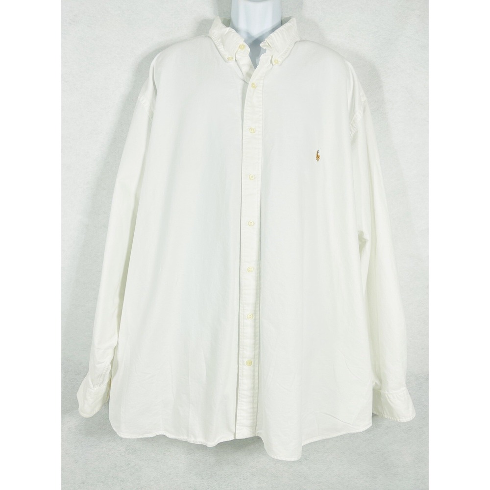 Polo Ralph Lauren Oxford Shirt Men's 4XB White Button Up Long Sleeve